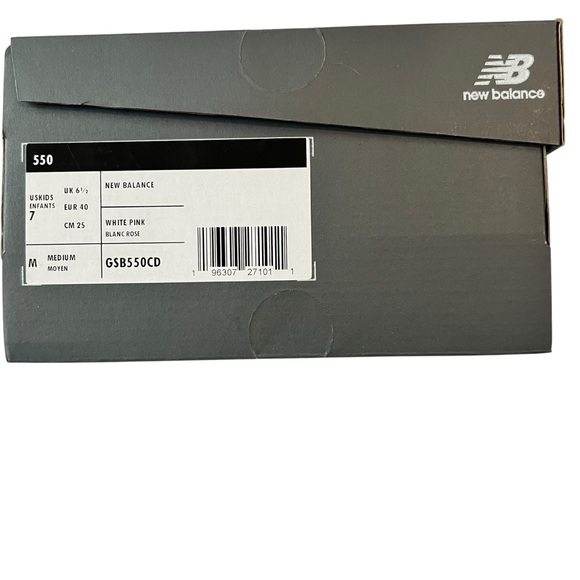 New Balance 550 Blush and White Sneakers - Picture 10 of 11